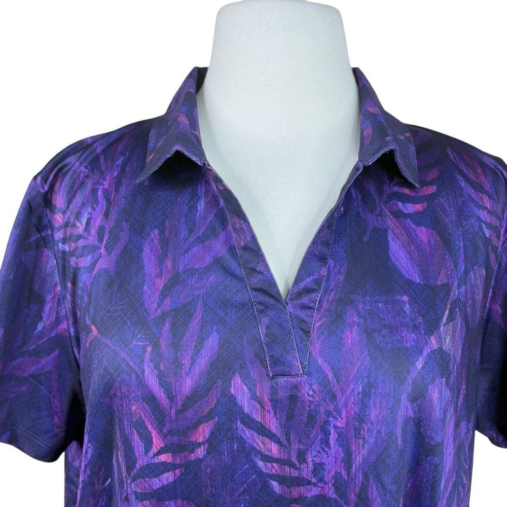 Yatta Golf Women's Violet Vogue Purple Performance Short Sleeve Polo - Picture 5 of 8